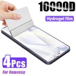 4ST Hydrogelfilm för Samsung Galaxy S24 S23 S22 S8 S9 S10 Plus S21 S20 FE 5G A54 A34 A24 A14 Note 20 Ultra 9 Skärmskydd For S20 FE 5G 4PCS Hydrogel Film