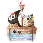 Children's Boy's Pirate Ship 3D Pop Up Birthday Greeting Card By Alljoy Cards