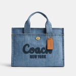 Coach Denim Cargo Logo-Embroidered Denim Tote Bag