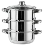 Argos Home 3 Tier Steamer - Stainless Steel