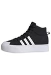 adidas Women's vada 2.0 Platform Mid Sneaker, core black/ftwr white/core black, 7.5