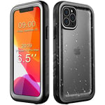 SPORTLINK for iPhone 11 Pro Max Waterproof Case - Shockproof Heavy Duty Front and Back Cover with [Built in Screen/Camera Protector] 360 Full Body Protective [Dustproof][IP68 Underwater]-6.5" Black