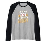 It's My Lucky Night - Casino Poker Night Card Game Raglan Baseball Tee