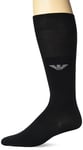 Emporio Armani Men's Eagle Logo Monopack Long Socks, Black, L/XL