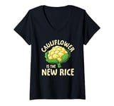 Womens Cauliflower Is The New Rice V-Neck T-Shirt