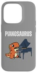 Coque pour iPhone 14 Pro Dinosaure drôle + piano = pianosaure