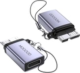 Adaptateur de Charge de données USB C Femelle vers Micro B, Adaptateur de Charge de données Micro B vers USB C pour Disque Dur Externe, Appareil Photo numérique, téléphone (2 Pack).[G444]