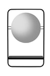 Croydex Furzton Miroir de Salle de Bain Rond avec étagère en Verre 4 mm Cadre en Acier Noir Mat Miroir Mural Contemporain avec étagère Fixations incluses