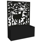 Esschert Design - Jardinière en fer avec treillis Motif cerf