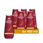 Dove Advanced Care Pro-Age Body Wash Body Cleanser shower gel with skin-natural nutrients for instantly lotion-soft skin 6x 400 ml