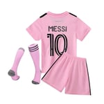 Fotbollströjor för barn pojkar och flickor #10 Messi Fan Jersey Fotboll Ungdomsträningskläder Fotbollsträningsdräkt 24#