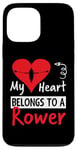 Coque pour iPhone 13 Pro Max Valentines Day Design - My Heart Belongs to a Rower