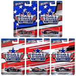 1:64 Hot Wheels 2024 Stars & Rayures Série Jeu 5 Pc. Dodge, Chevrolet, Ford Gr