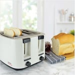 KitchenPerfected 4 Slice extra-wide slot Toaster - Cream E2115WI