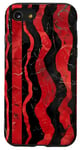 Coque pour iPhone SE (2020) / 7 / 8 Motif marbre rouge Art déco rayé bizarre