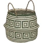 Panier pliable roseau vert D35cm - Atmosphera créateur d'intérieur