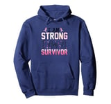 I Am Strong Survivor Breast Cancer Awareness Pullover Hoodie