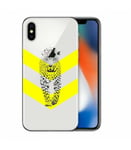 Coque iphone XR leopard chevron jaune