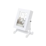 Lunsy - Miroir Armoire à Bijoux,S,Dimension:22 x 14.5 x 30CM,boîte de rangement, comptoir avec support (blanc)