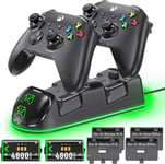 Controller Charger Station for Xbox Series/One-X/S/Elite, Charging Dock with mWh