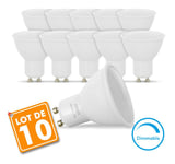 Eclairage Design - lot de 10 Spot ampoules led GU10 7W eq. 60W Dimmable Température de Couleur: Blanc neutre 4000K