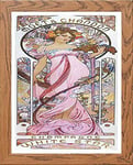 Lumartos, Vintage Poster Alphonse Mucha Moet Chandon Champagne White Star 1899, Wood, A4