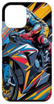 Coque pour iPhone 12 mini Moto Rider Vintage Moto Grand Prix Light Knight