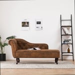 Chaise longue Marron Similicuir daim The Living Store Brun