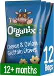 Organix Cheese & Onion Gruffalo Claws Toddler Snack Puffs 12+ Months Multipack 