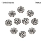 Metall Rhinestone Knappar Skjorta Knappar SVART 18MM10ST 10ST black 18MM10pcs-10pcs