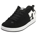 DC Shoes Court Graffik Womens Skate Trainers in Black White - 8 UK