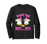 Save The Boobees Boo Bees Breast Cancer Halloween Women Long Sleeve T-Shirt