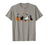 Funny Cat Halloween Pumpkin Bat Ghost Witch Spooky Season T-Shirt