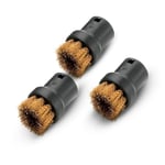 Karcher Round Brush Set With brass Bristles 3 Pcs 2.863-061.0 for steam cleaners