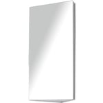 Homcom - Armoire miroir salle de bain armoire de toilette murale meuble d'angle 2 étagères dim. 30L x 18,4l x 60H cm acier inox.
