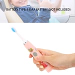 Kids Electric Toothbrushes Cartoon Battery Powered Soft Brush Hairrush 1.5VPink