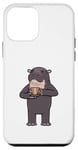 Coque pour iPhone 12 mini Café Hippo Lundi Dormir paresseusement