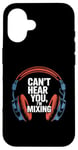 Coque pour iPhone 16 Casque DJ ingénieur du son studio de mixage amateur de musique