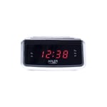 Adler AD1157 Radio-réveil numérique AM-FM, Grand écran LED, Deux alarmes, 10 préréglages, Fonction Snooze