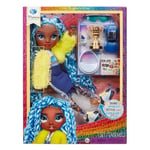 Rainbow High Sparkle and Shine - Marina (Blue) - 28 cm Fashion Doll with Liquid Sparkles in Her Legs, Shake To See them Sparkle, Stickers to Customise, for Kids 4-12 Years Old