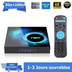 2 Go 16 Go - boîtier Smart TV T95 H616 Android 10 Wifi 6K 3D YouTube Google Play Assistant vocal