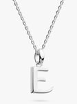 Kit Heath Skript Collection Signature Initial Pendant Necklace, Silver