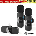 BOYA BY-V2 One-Trigger-Two 2.4G Wireless Microphone System for iPhone 15/14 N8W3