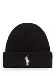 Polo Ralph Lauren Merino Wool Beanie, Polo Black