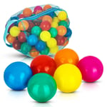 CHILDRENS KIDS PLASTIC SOFT PLAY BALLS FOR BALL PITS PEN POOL MULTICOLOURED BALL