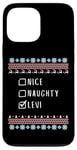 Coque pour iPhone 13 Pro Max Gentil Coquin Noël Levi Pull Moche