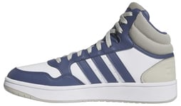 adidas Men's Hoops 3.0 Mid Lifestyle Basketball Classic Vintage Shoes, Cloud White/preloved Blue/Putty Grey, 7 UK