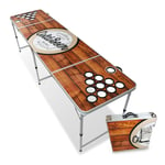 Set table de beer pong Backspin en bois compartiment réfrigéré 6 balles