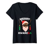 Womens Merry Kwanzaa - African-American Cultural Celebration V-Neck T-Shirt