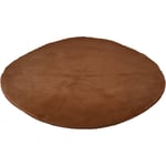 Home Styling - Tapis rond pour salon en fausse fourrure douce, ø 80 cm